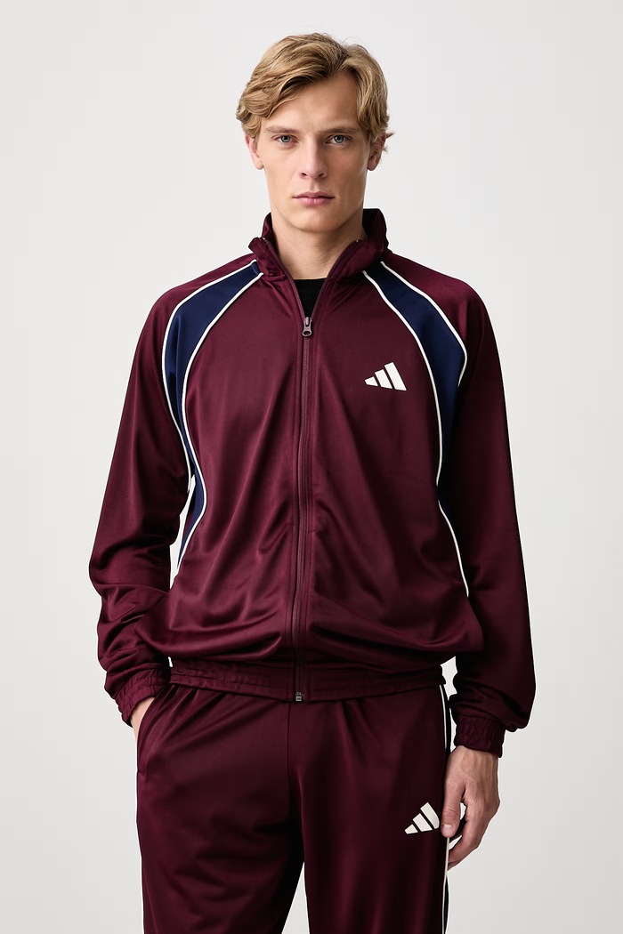 adidas Dres męski Colorblock KH2731 bordowy AW26