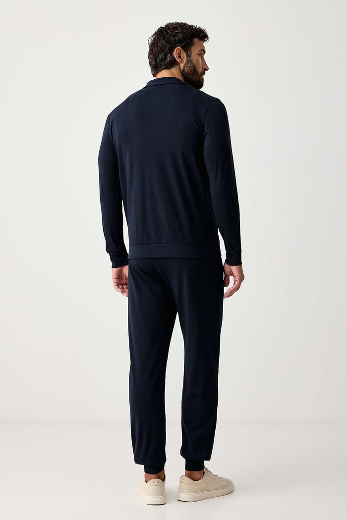 BOSS Спортен комплект анцуг мъжки с памук 365 Long Set 50566976 тъмносин AW26