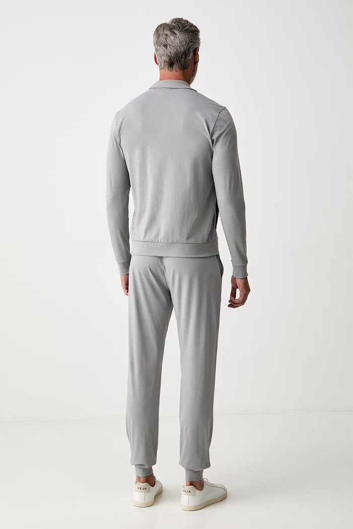 BOSS komplet dresowy męski z bawełną 365 Long Set 50566976 szary AW26