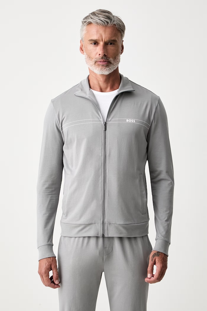 Odzież BOSS komplet dresowy męski z bawełną 365 Long Set 50566976 szary