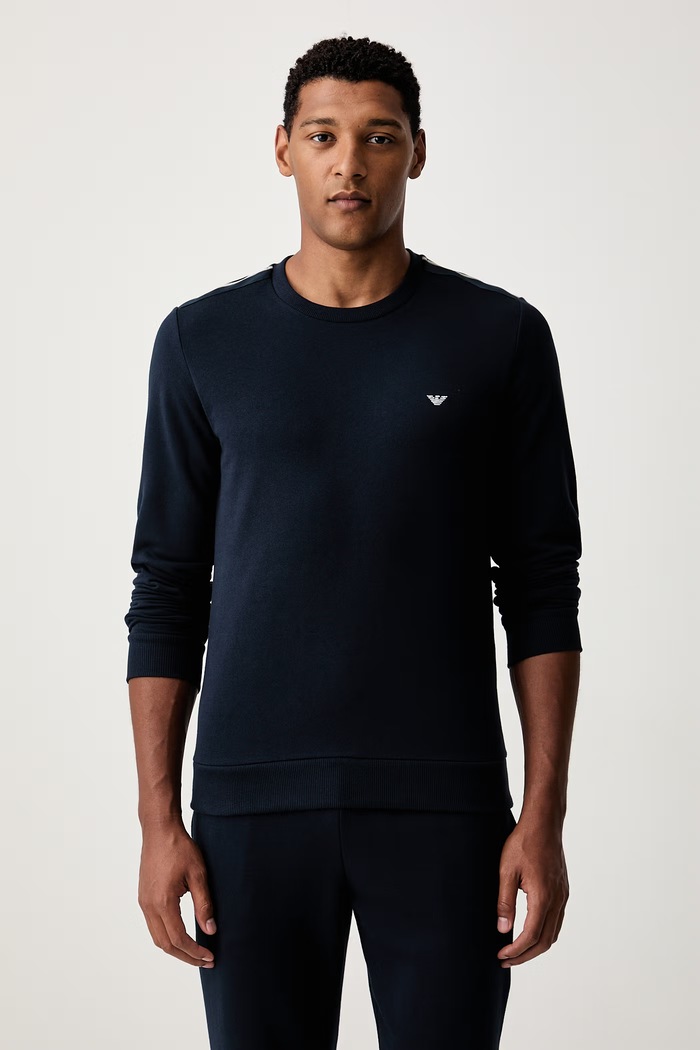 Emporio Armani Underwear komplet lounge męski z bawełną EM001922.AF25024 granatowy AW26