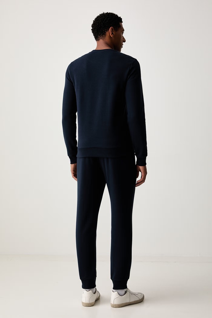 Odzież Emporio Armani Underwear komplet lounge męski z bawełną EM001922.AF25024 granatowy