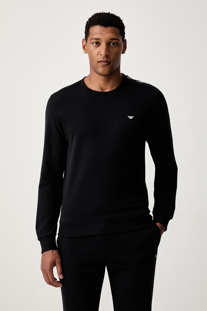 Emporio Armani Underwear komplet lounge męski z bawełną EM001922.AF25024 czarny AW26