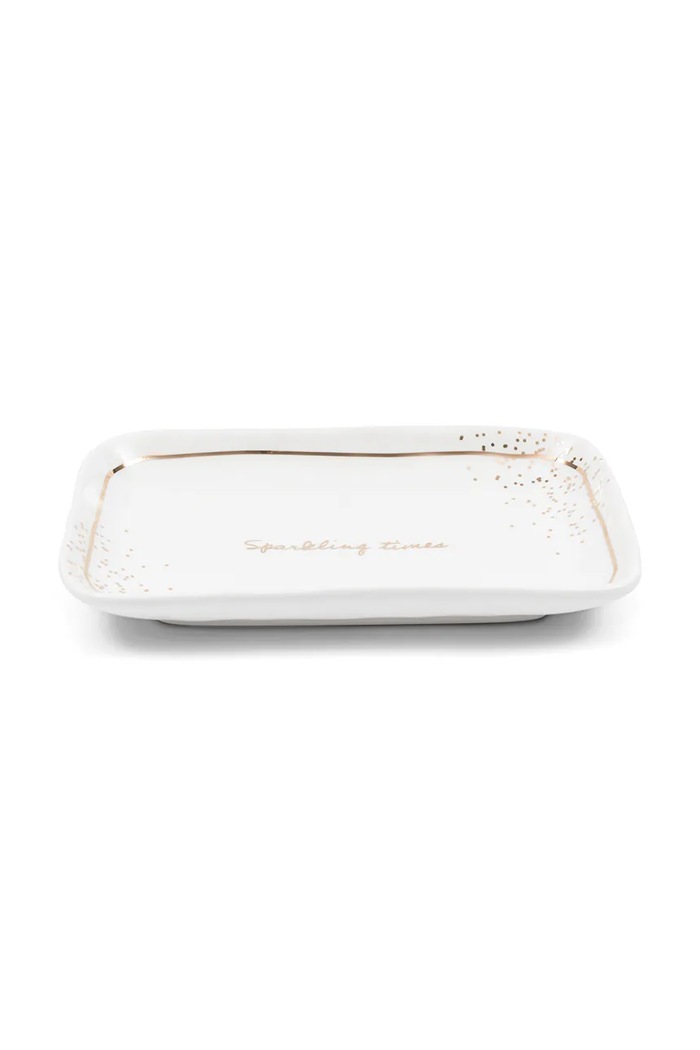 Lifestyle Riviera Maison Zestaw talerzyków świątecznych z porcelany 2-pack 21 x 13 cm 564950 biały
