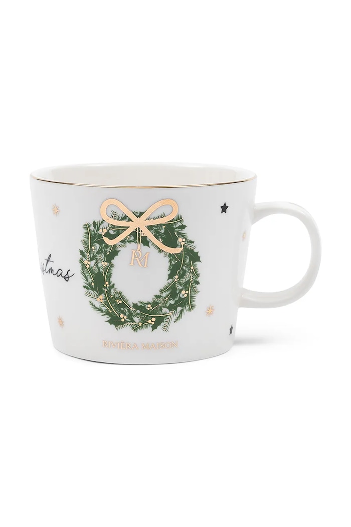 Riviera Maison Kubek świąteczny z porcelany 330 ml multicolor 566880