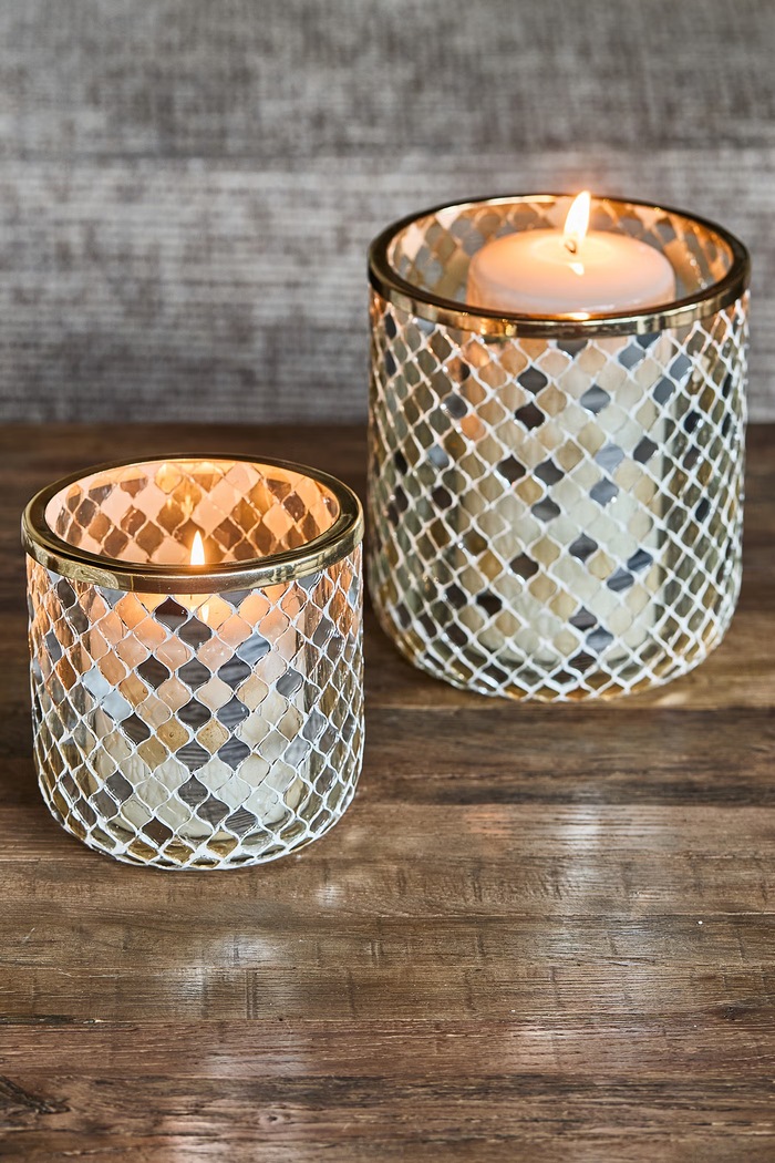 Riviera Maison Świecznik świąteczny ze szkła 582140 multicolor AW26