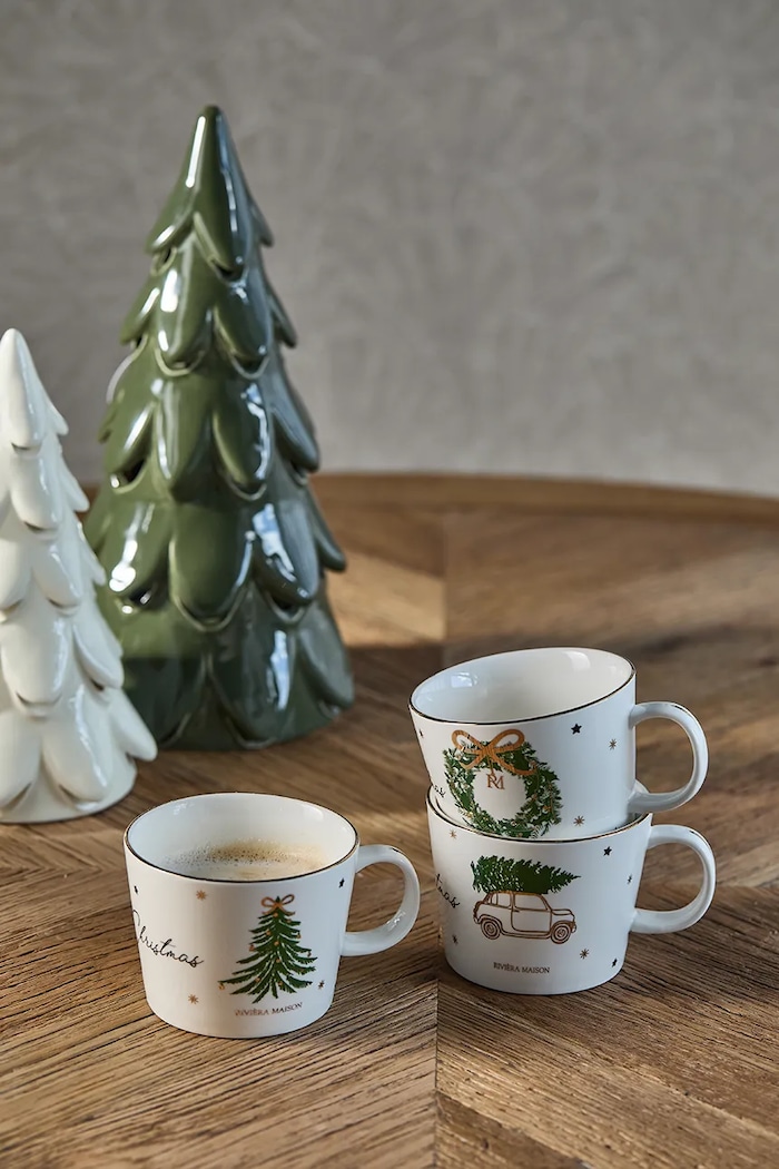 Riviera Maison Kubek świąteczny z porcelany 330 ml 583070 multicolor AW26