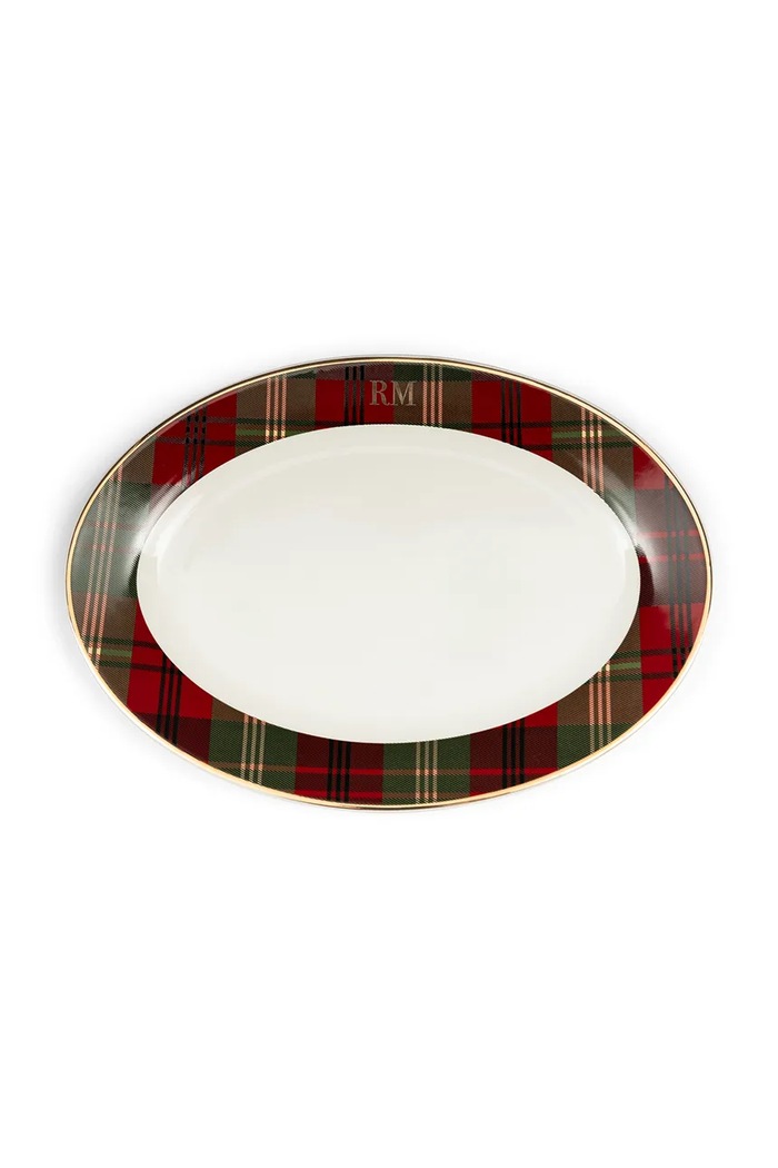 Riviera Maison Półmisek świąteczny z porcelany 35 cm multicolor 583120