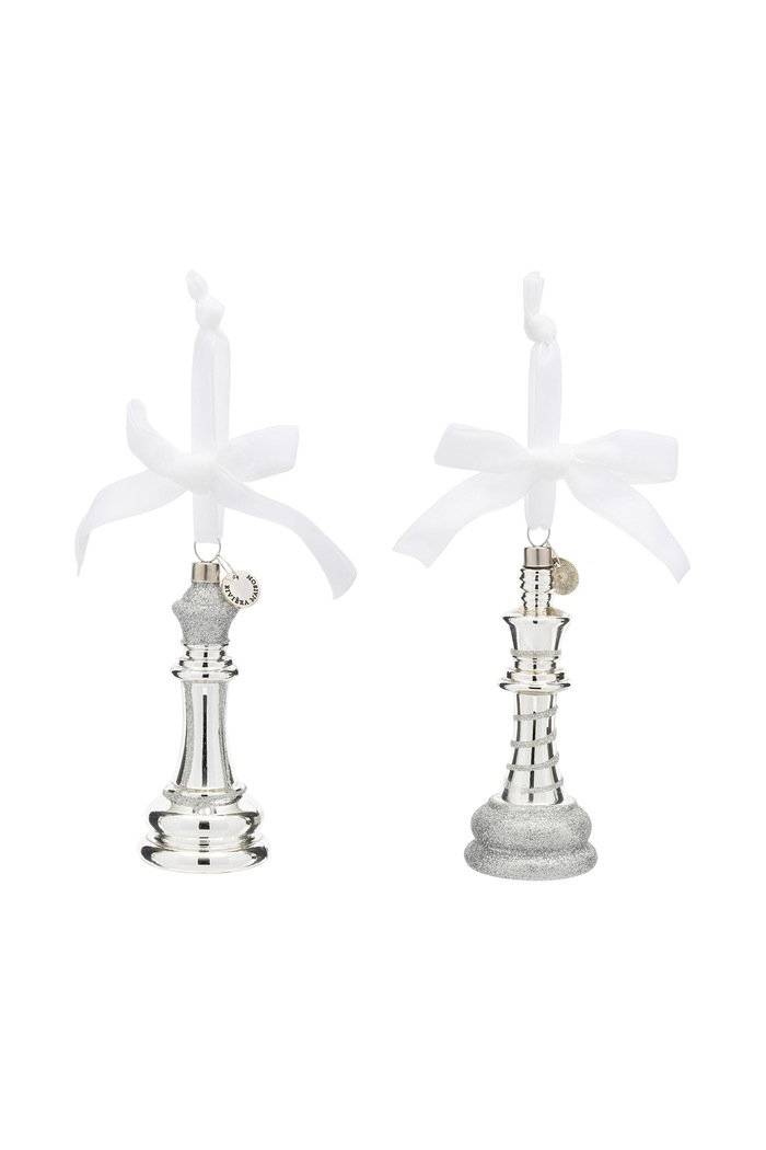 Riviera Maison Zestaw zawieszek świątecznych ze szkła 2-pack 12 cm multicolor 584830