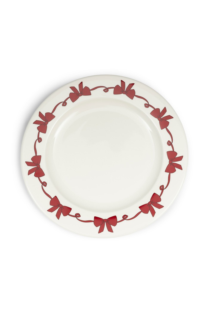 Riviera Maison Talerz świąteczny z porcelany 20 cm multicolor 588130
