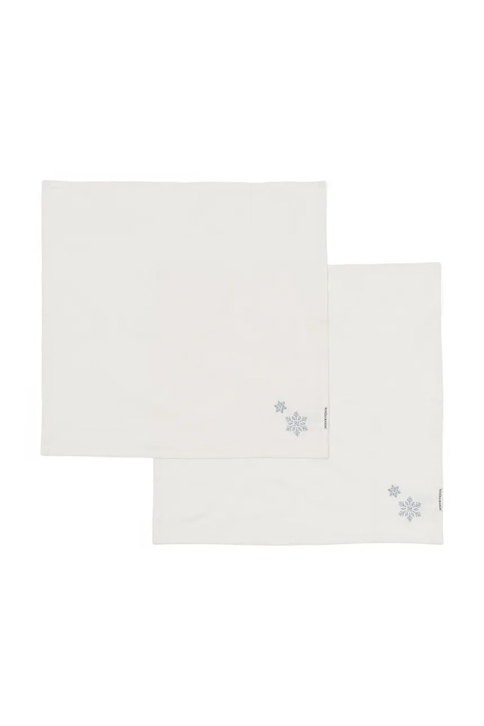 Riviera Maison Zestaw serwetek świątecznych bawełnianych 2-pack 27 x 27 cm biały 591590