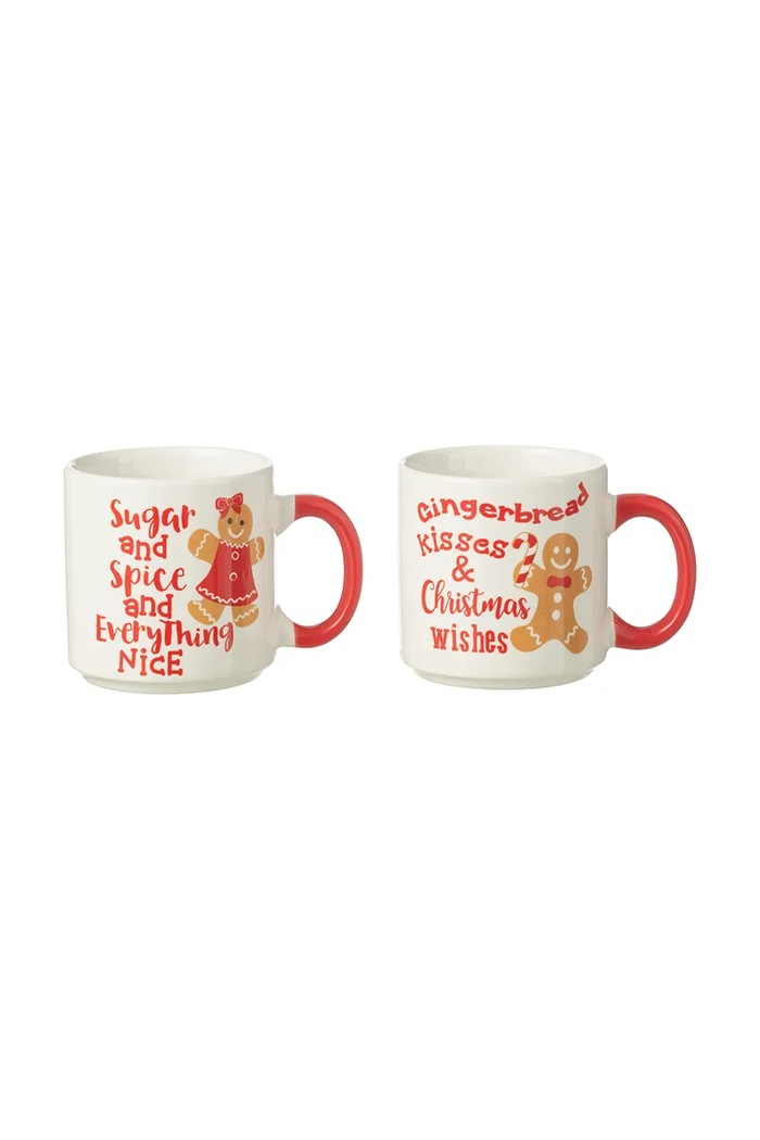 J-Line Zestaw kubków świątecznych z ceramiki 2-pack multicolor 48858