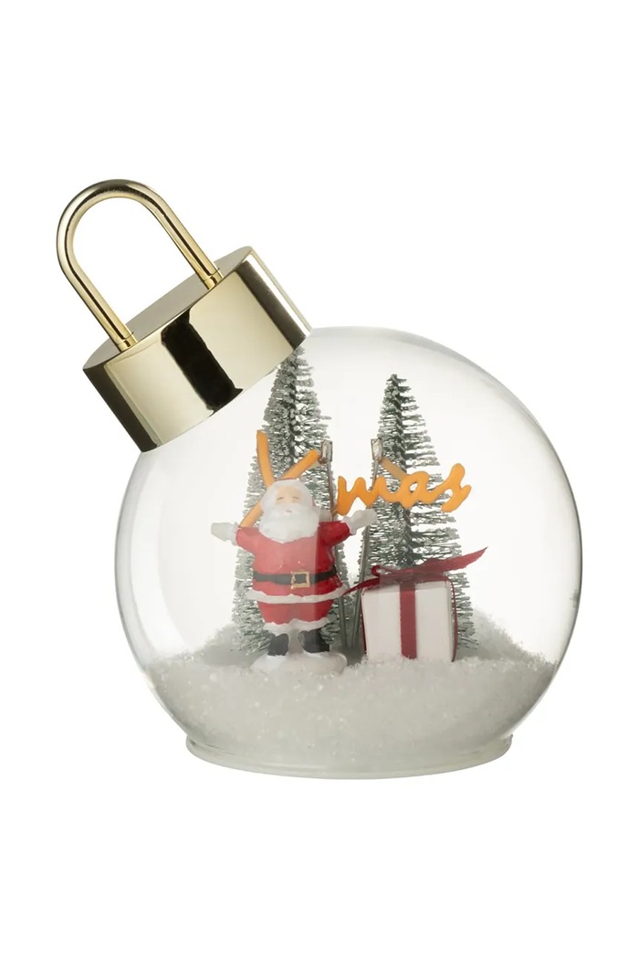 J-Line Dekoracja LED świąteczna ze szkła 12 cm multicolor 59339