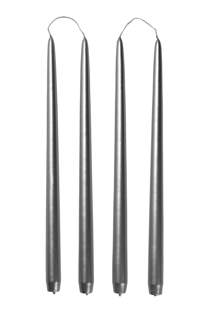 Broste Copenhagen Zestaw świeczników z parafiny 4-pack 38 cm szary 49000315