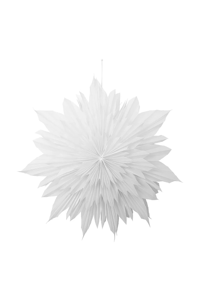 Broste Copenhagen Dekoracja świąteczna z papieru 70 cm biały 74900015