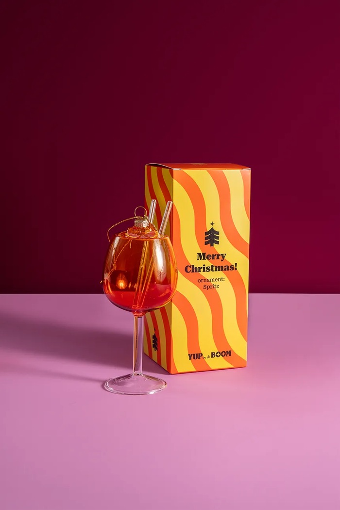 Lifestyle YUP in de BOOM Zawieszka choinkowa ze szkła YUPSPRITZ pomarańczowy