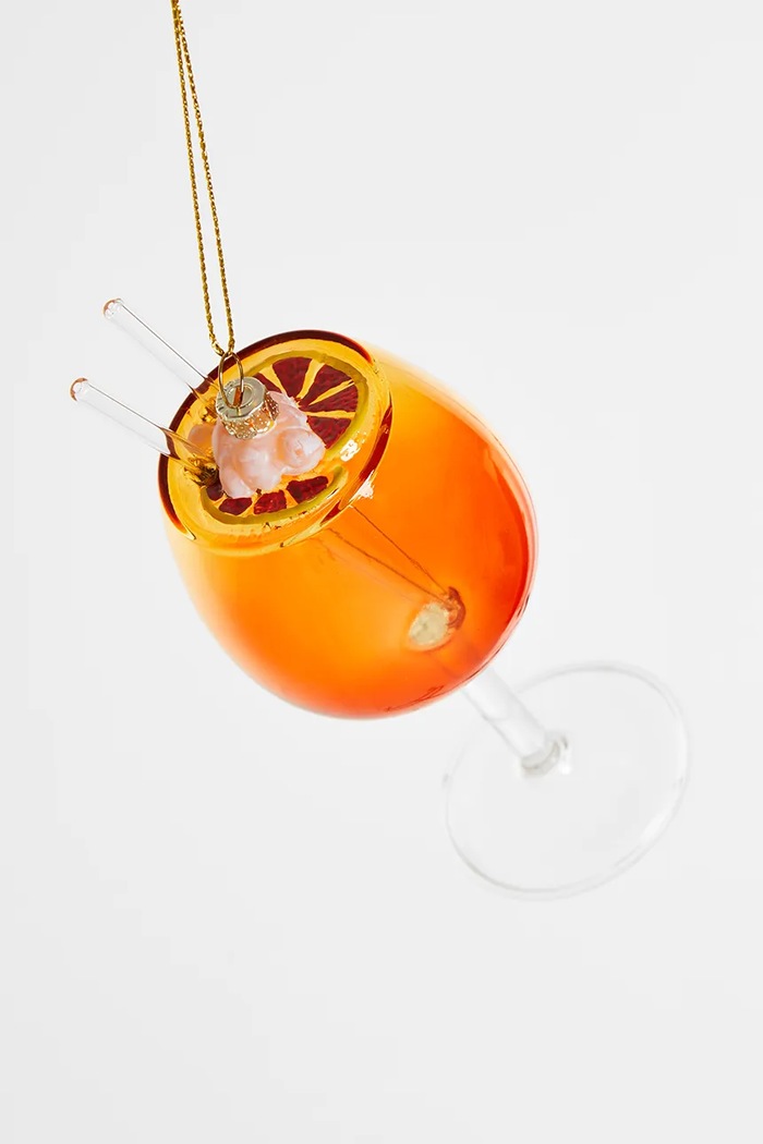 YUP in de BOOM Zawieszka choinkowa ze szkła YUPSPRITZ pomarańczowy AW26