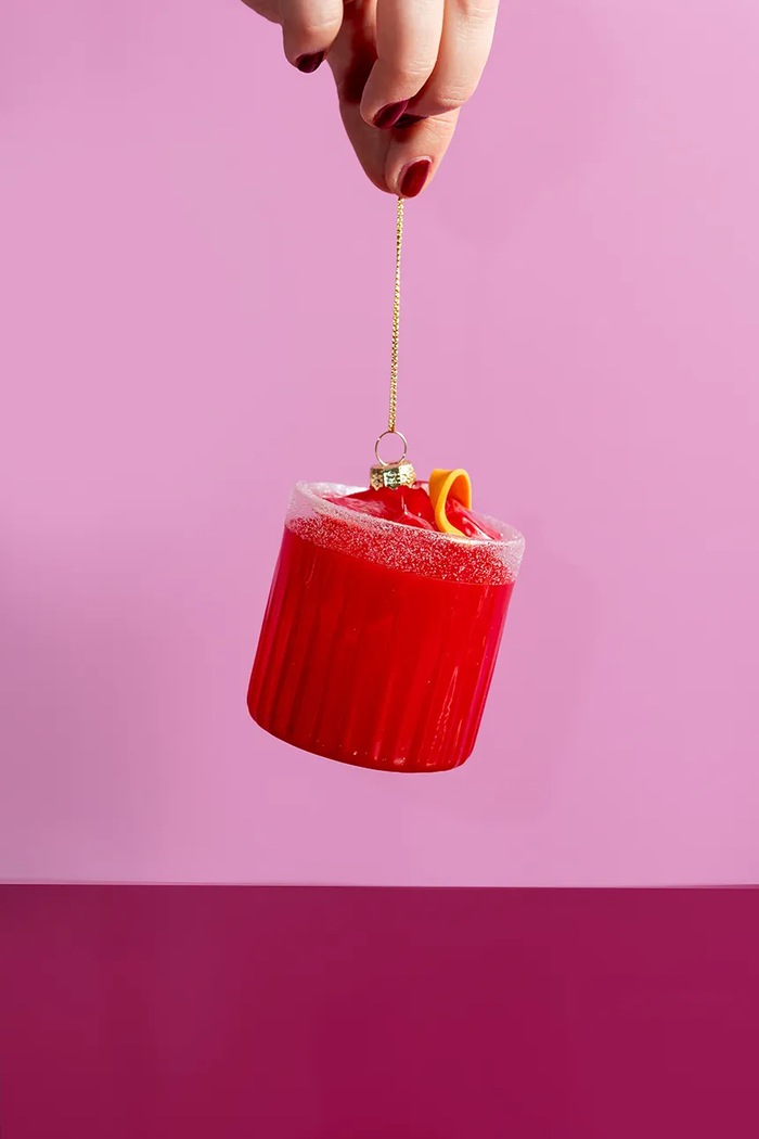 YUP in de BOOM Zawieszka choinkowa ze szkła YUPNEGRONI pomarańczowy AW26