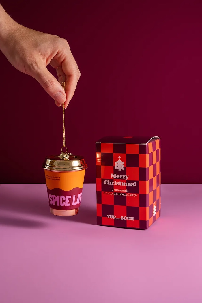 Lifestyle YUP in de BOOM Zawieszka choinkowa ze szkła YUPSPICELATTE multicolor