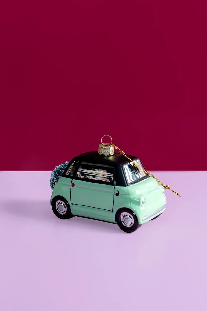 Lifestyle YUP in de BOOM Zawieszka choinkowa ze szkła YUPCITYCARGREEN zielony