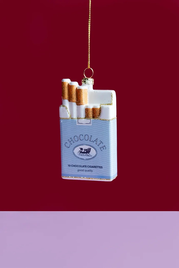 Lifestyle YUP in de BOOM Zawieszka choinkowa ze szkła YUPCHOCSIGS niebieski