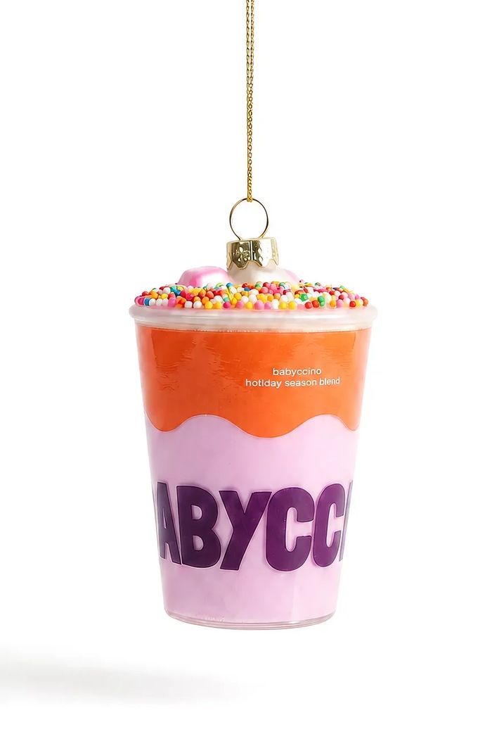 YUP in de BOOM Zawieszka choinkowa ze szkła multicolor YUPBABYCCINO