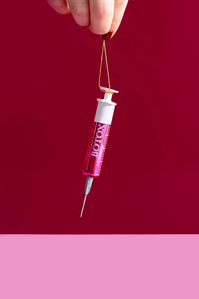 Lifestyle YUP in de BOOM Zawieszka choinkowa ze szkła YUPBOTOX różowy