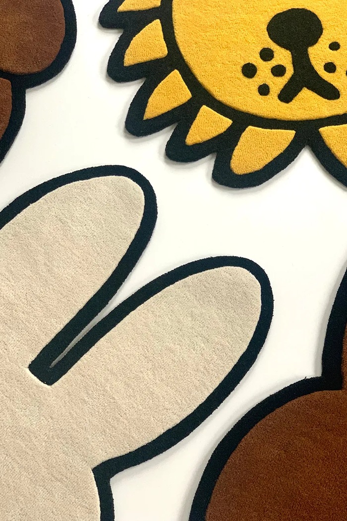 Dywan ozdobny wełniany Maison Deux 168175 biały