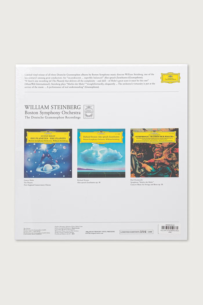 Black Moon WILLIAM STEINBERG & BOSTON SYMPHONY ORCH:THE DG RECORDINGS WILLIAM.STEINBERG чорний AW26