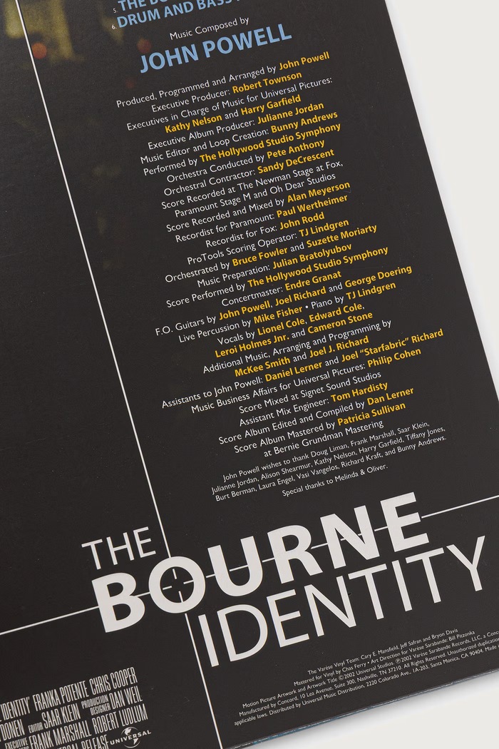 Аксесуари Black Moon OST: BOURNE IDENTITY (LP) JOHN.POWELL чорний