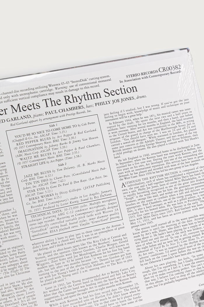 Аксесуари Black Moon ART PEPPER MEETS THE RHYTHM SECTION / ACOUSTIC SOUNDS ART.PEPPER чорний