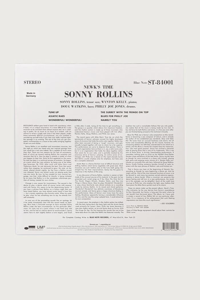 Black Moon NEWKS TIME (LP) (BLUE NOTE CLASSIC) SONNY.ROLLINS чёрный AW26