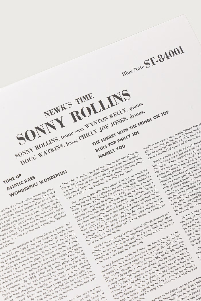 Аксессуары Black Moon NEWKS TIME (LP) (BLUE NOTE CLASSIC) SONNY.ROLLINS чёрный