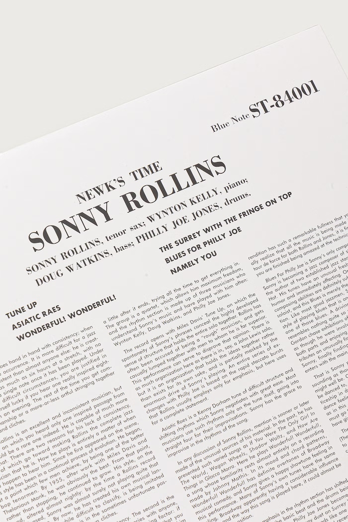 Аксессуары Black Moon NEWKS TIME (LP) (BLUE NOTE CLASSIC) SONNY.ROLLINS чёрный