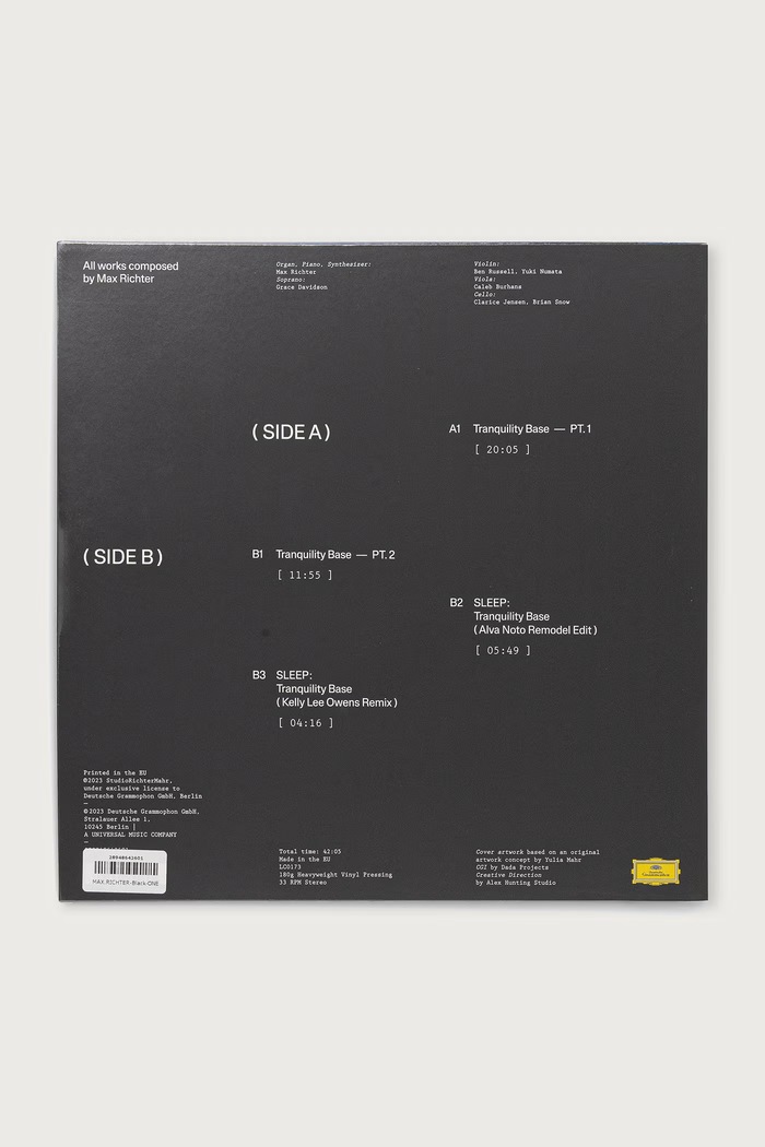 Black Moon SLEEP. TRANQUILITY BASE MAX.RICHTER чёрный AW26