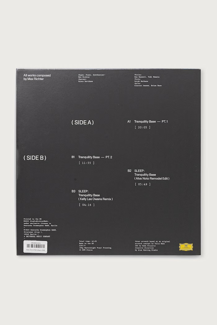 Black Moon SLEEP. TRANQUILITY BASE MAX.RICHTER чёрный AW26