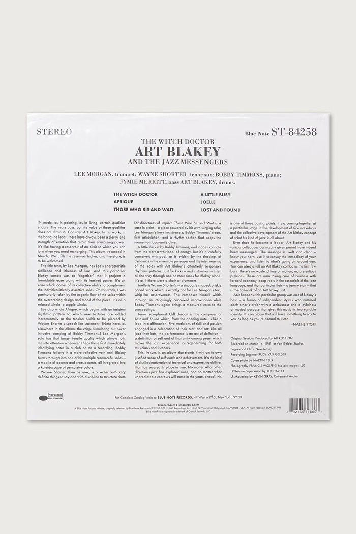 Black Moon THE WITCH DOCTOR (TONE POET) (LP) ART.BLAKEY чорний AW26