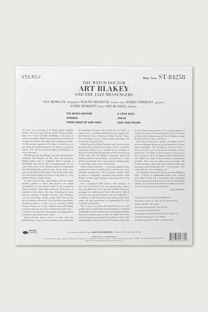 Black Moon THE WITCH DOCTOR (TONE POET) (LP) ART.BLAKEY чорний AW26