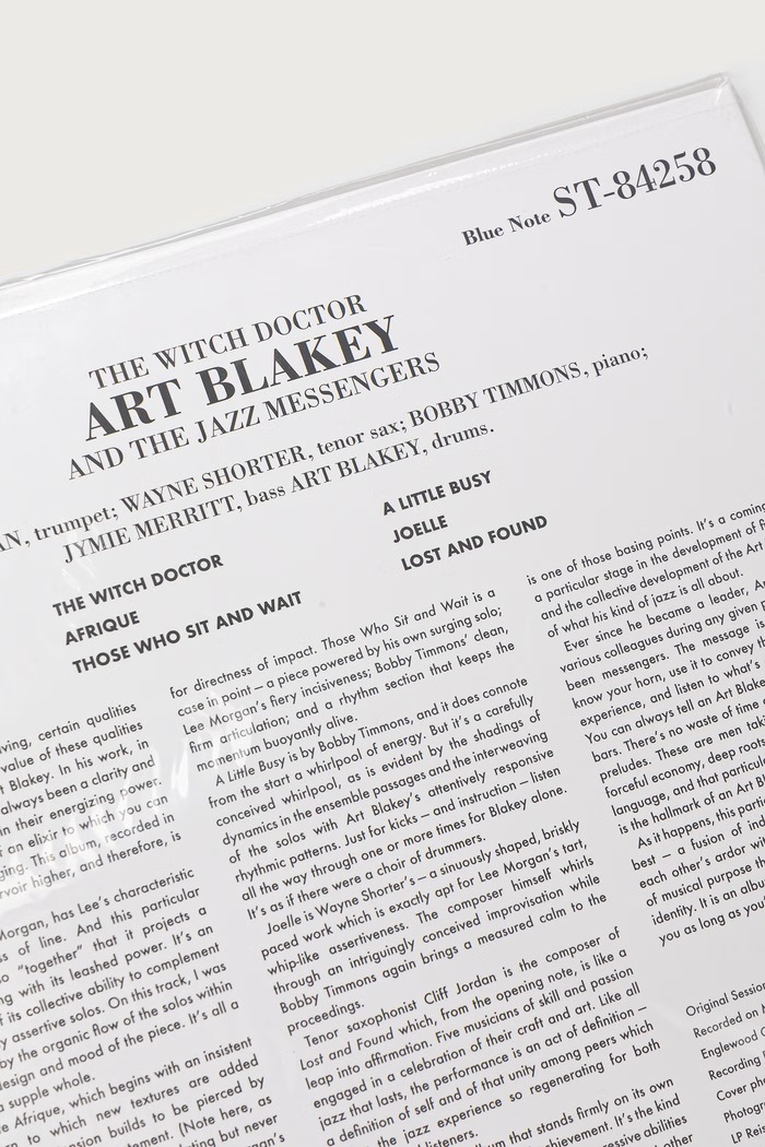 Аксесуари Black Moon THE WITCH DOCTOR (TONE POET) (LP) ART.BLAKEY чорний