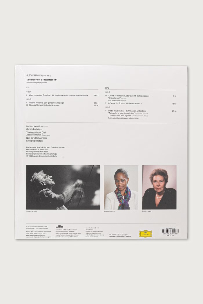 Black Moon MAHLER: SYMPHONY NO. 2 RESURRECTION (2LP) LEONARD.BERNSTEIN чёрный AW26
