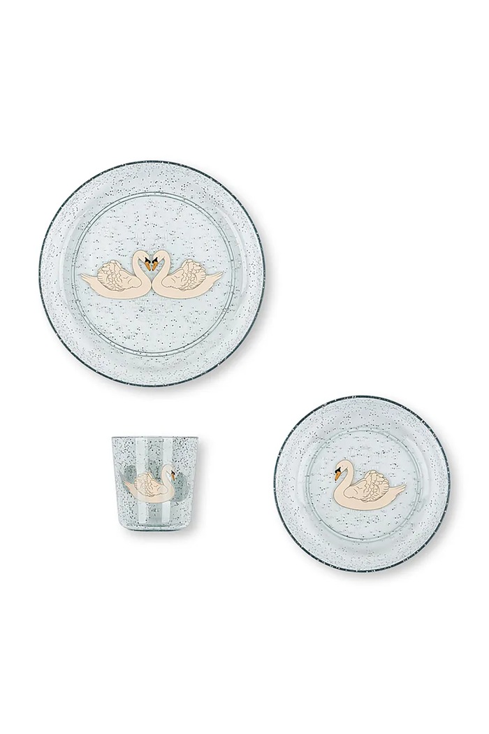 Dziewczynka Konges Sløjd Zestaw naczyń dziecięcy SPARKLY DINNER SET KS106243.9BY2 niebieski