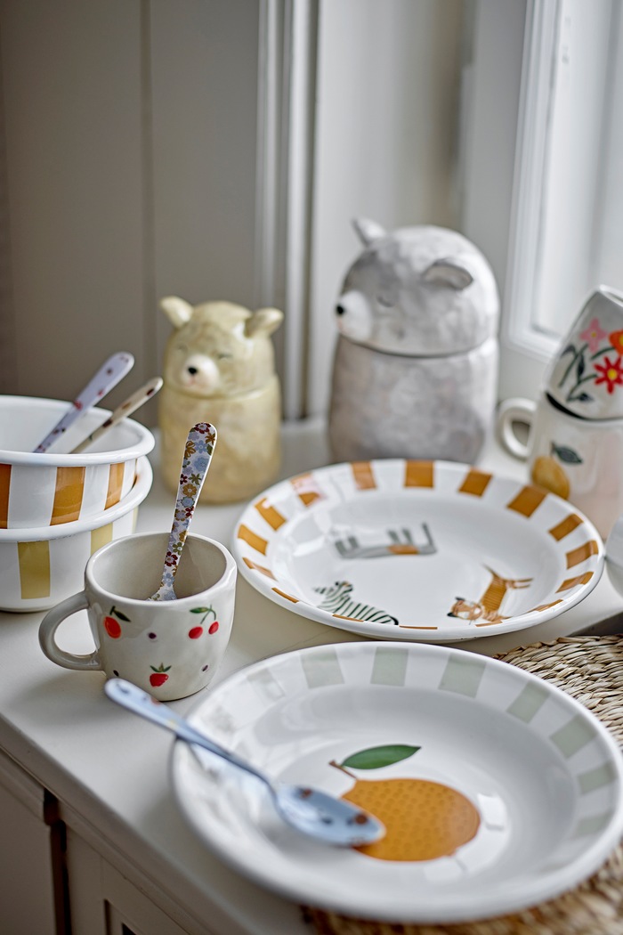 Chłopiec Bloomingville MINI Zestaw naczyń dziecięcych Tatiana Tableware Set 82061379 biały