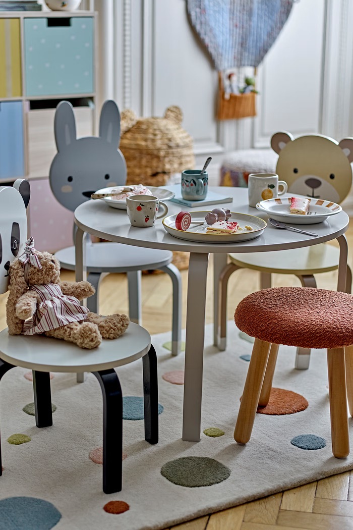 Zestaw naczyń dziecięcych Tatiana Tableware Set Bloomingville MINI 82061379 biały