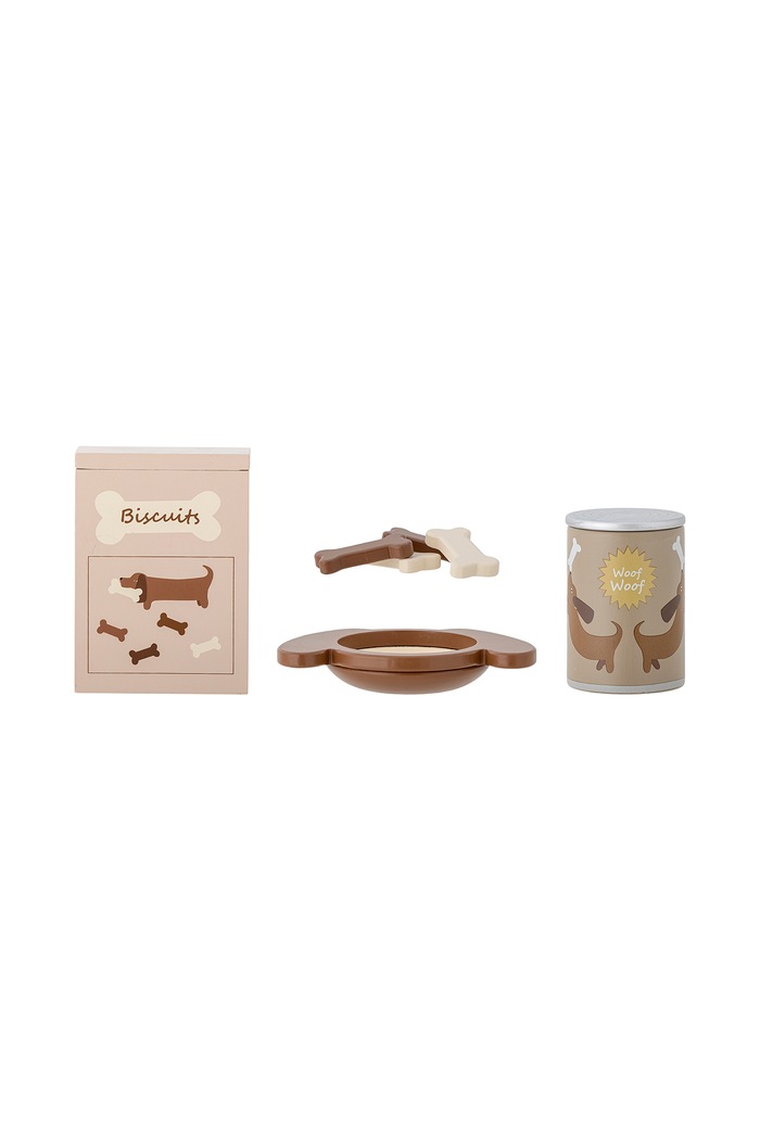 Bloomingville MINI Zabawka drewniana Charlie Play Set, Food beżowy 82054483