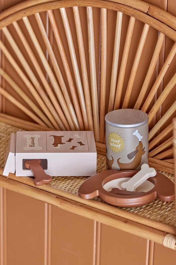 Chłopiec Bloomingville MINI Zabawka drewniana Charlie Play Set, Food 82054483 beżowy