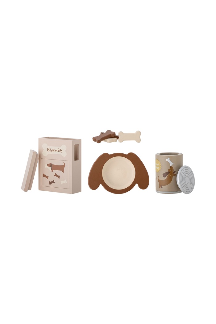 Bloomingville MINI Zabawka drewniana Charlie Play Set, Food 82054483 beżowy AW26