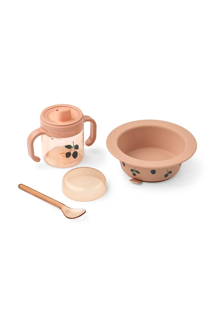 Liewood Zestaw naczyń dziecięcy Becket Tableware Set różowy LW21192.9BY2
