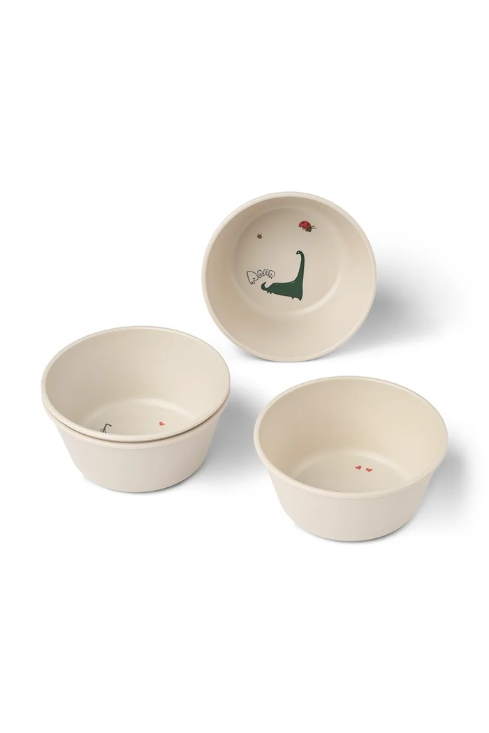 Liewood Zestaw miseczek dziecięcych Cees Bowl 4-Pack LW20700.9BY2 beżowy AW26