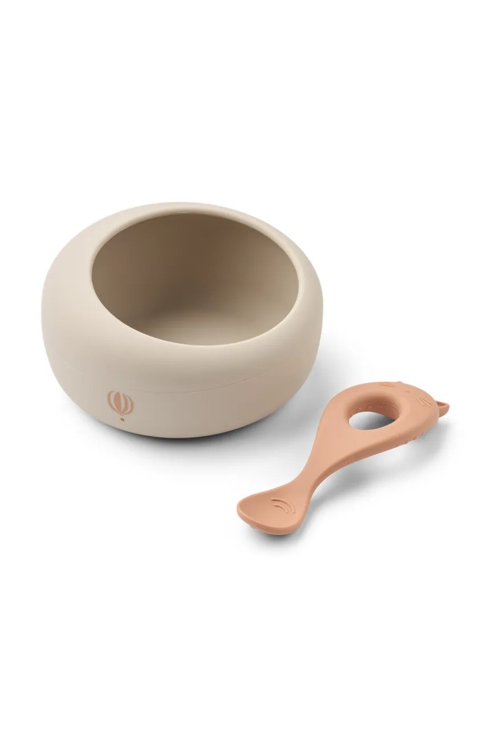Liewood Zestaw niemowlęcy dziecięcy Sparia Bowl w Spoon różowy LW20335.9BY2