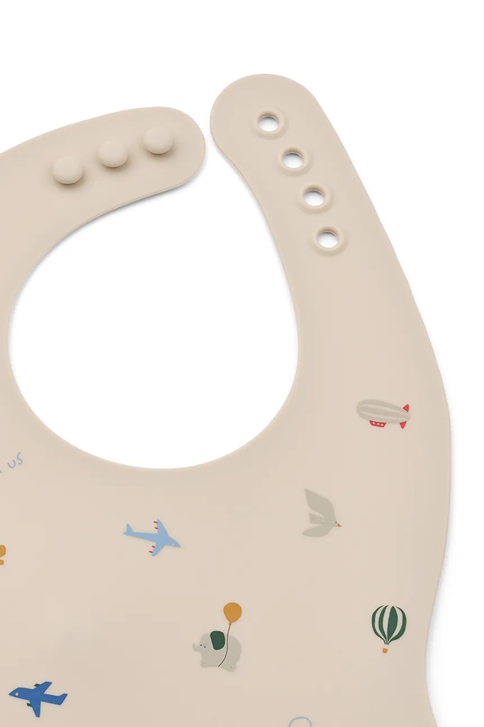 Liewood Śliniak niemowlęcy Ember Printed Bib 2-pack LW20119.9BY2 beżowy AW26